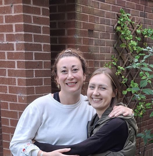 Yogathon. Alanna and Karolina at Sangha Yoga, Strathaven